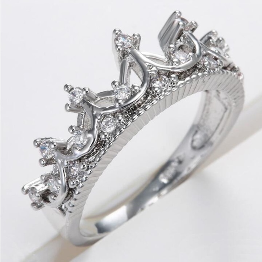 Silver Crown Ring Size 7